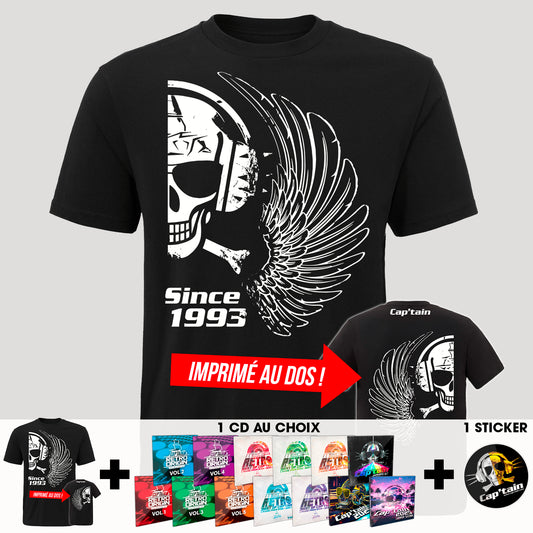 T-SHIRT CAP'TAIN SINCE 93 RECTO / VERSO ( PACK )