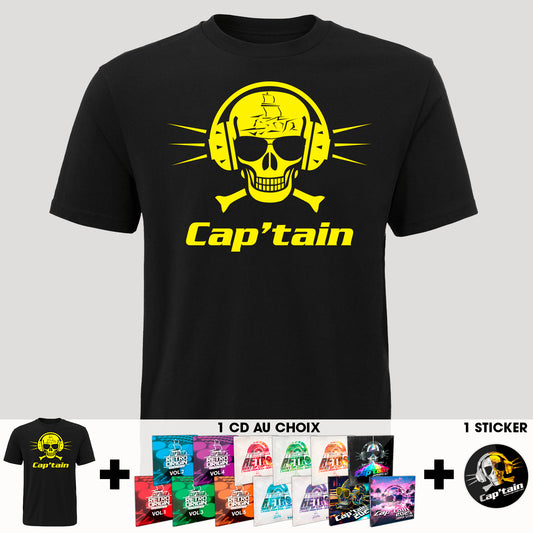 T-SHIRT CAP'TAIN YELLOW ( PACK )